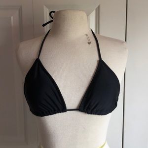Padded black bikini top